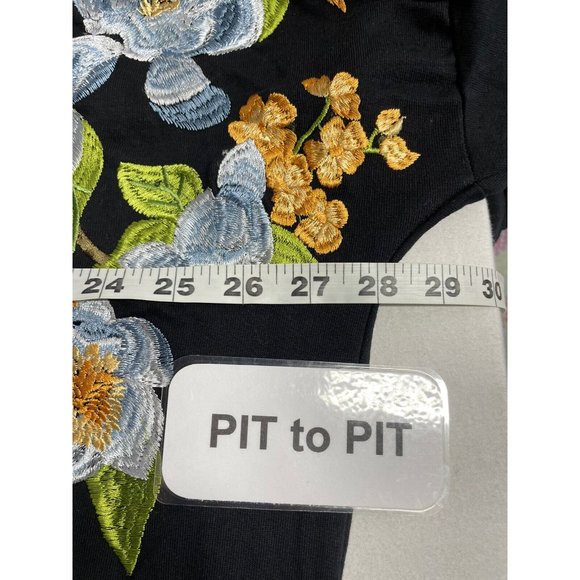 ASOS DESIGN Curve NWT Boyfriend Black LONG Pullover cardigan embroidered size 18 - Picture 8 of 11